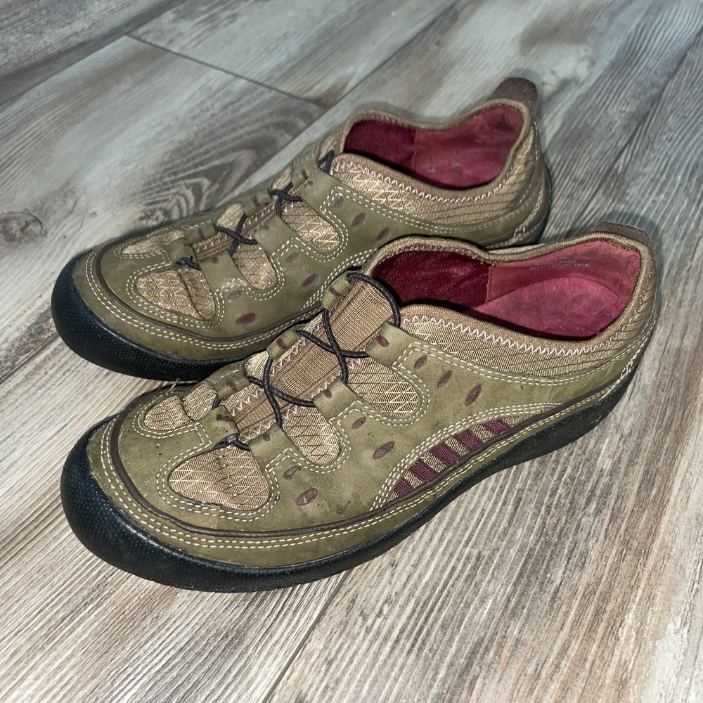 Privo By Clarks Shoes Womens‎ 7.5M Casual Slip On Sneakers Brown Suede Leather